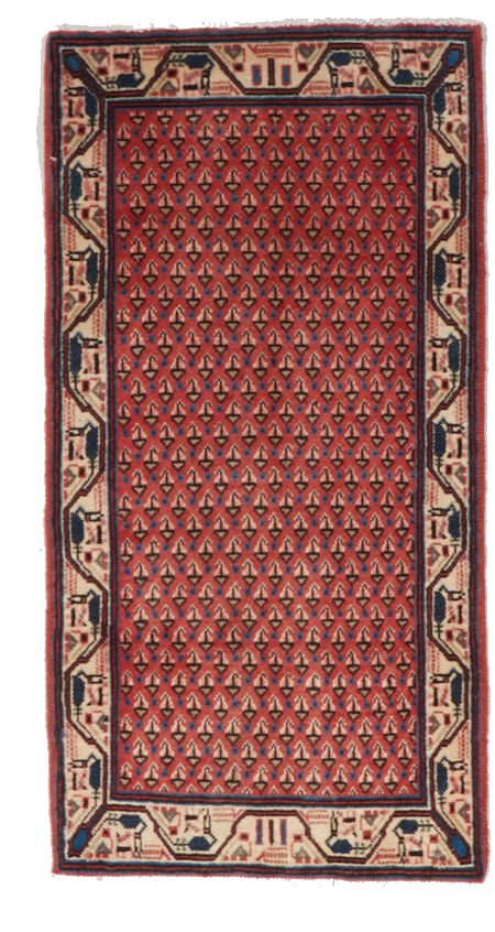 Traditional Handmade Red Multicolor Wool Rug 2'1 x 4' - IGotYourRug