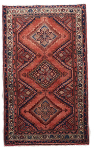 Traditional Handmade Red Wool Rug 2'5 x 4'1 - IGotYourRug