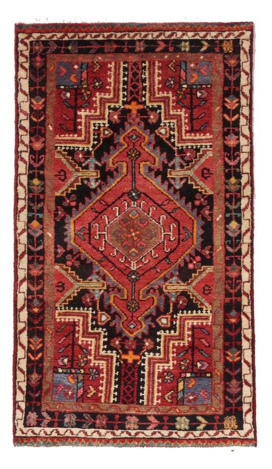 Traditional Handmade Red Wool Rug 2'6 x 4'5 - IGotYourRug