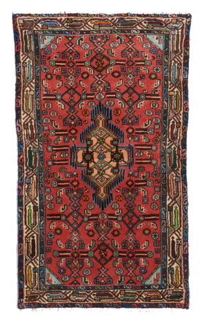 Traditional Handmade Red Wool Rug 2'4 x 4' - IGotYourRug