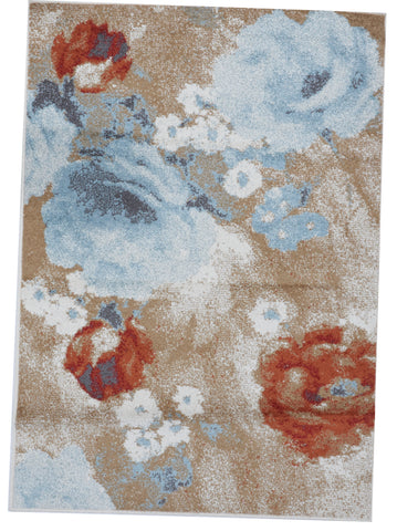 Floral Contemporary Machine Made Multicolor Rug 3'11 x 5'7 - IGotYourRug