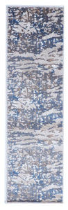 Contemporary Machine Made Gray Blue Runner Rug 2'3 x 7'6 - IGotYourRug