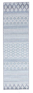 Contemporary Machine Made Gray Blue Runner Rug 2'3 x 7'6 - IGotYourRug