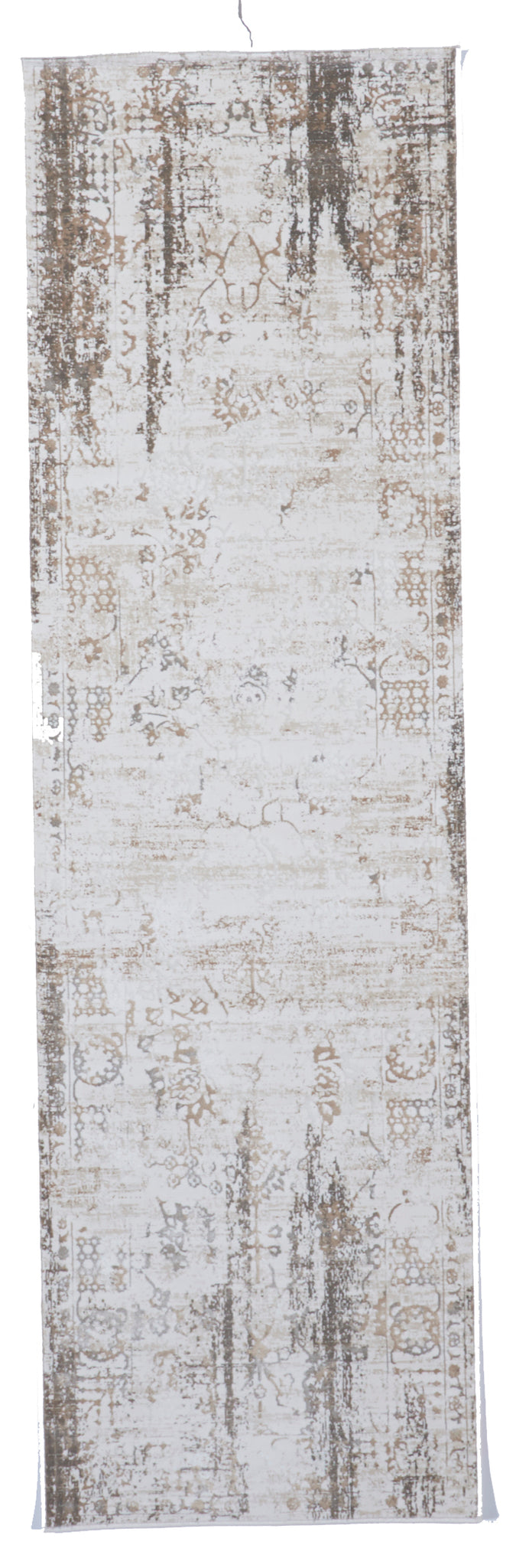 Contemporary Machine Made Gray Copper Runner Rug 2'3 x 7'6 - IGotYourRug