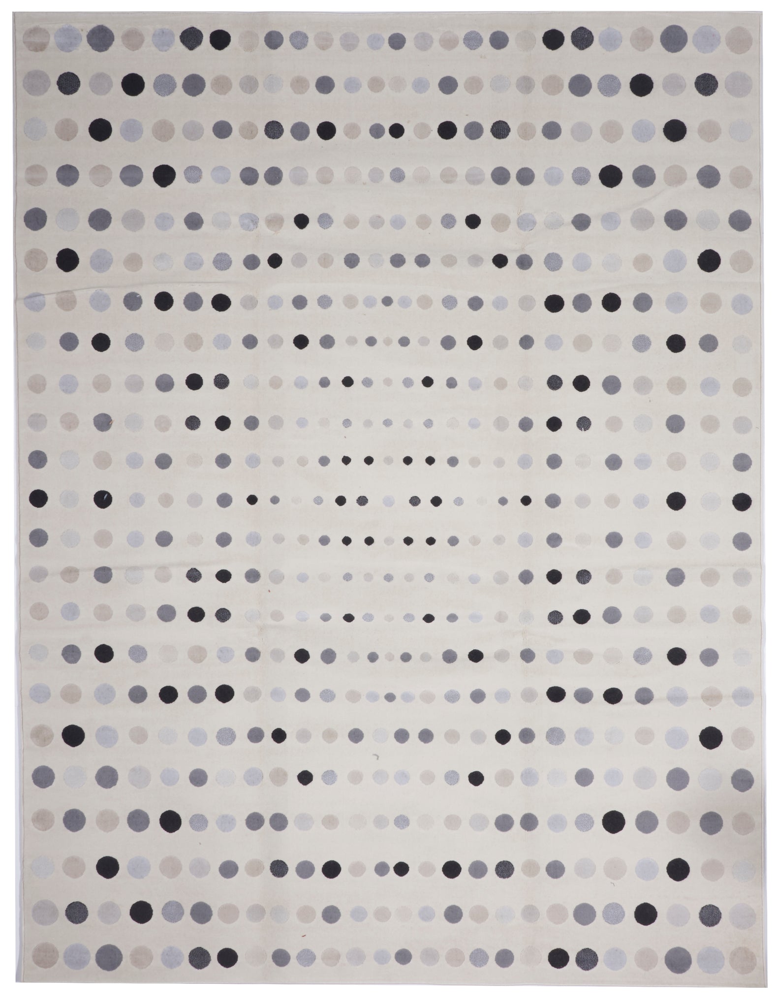Contemporary Dots Machine Made Gray Olefin Rug 7'11 x 10'4 - IGotYourRug