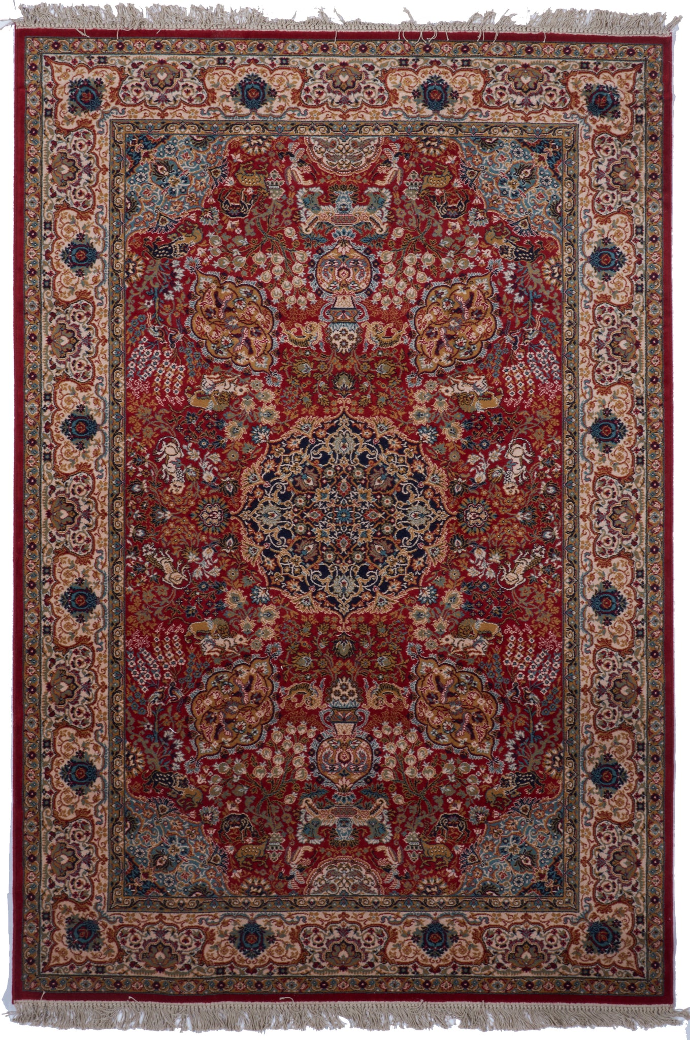 Traditional Machine Made Red Wool Rug 6'6 x 9'8 - IGotYourRug