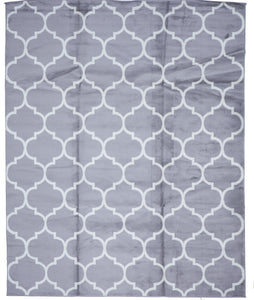 Contemporary Machine Made Gray Olefin Rug 7'10 x 9'10 - IGotYourRug