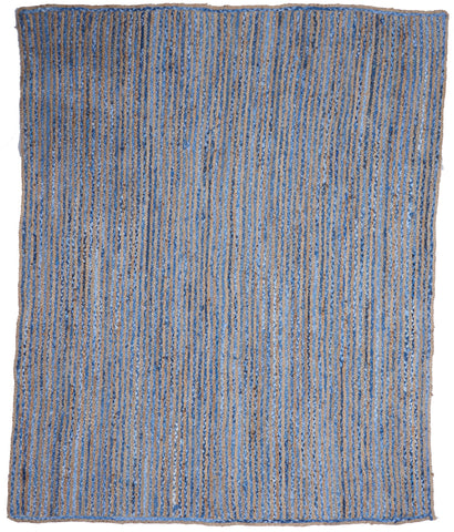 Natural Blue & Gray Jute Rug 7'10 x 9'7 - IGotYourRug
