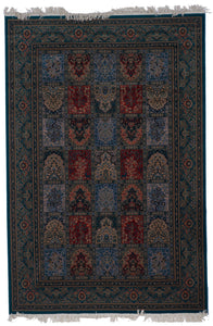 Traditional Machine Made Red Blue Wool Rug 6'7 x 9'10 - IGotYourRug