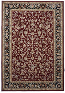 Traditional Machine Made Red Burgundy Black Olefin Rug 6'7 x 9'6 - IGotYourRug