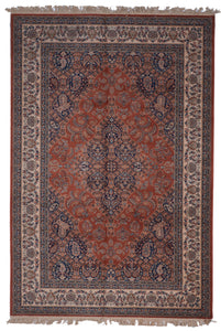 Traditional Machine Made Red Multicolor Wool Rug 6'7 x 9'9 - IGotYourRug