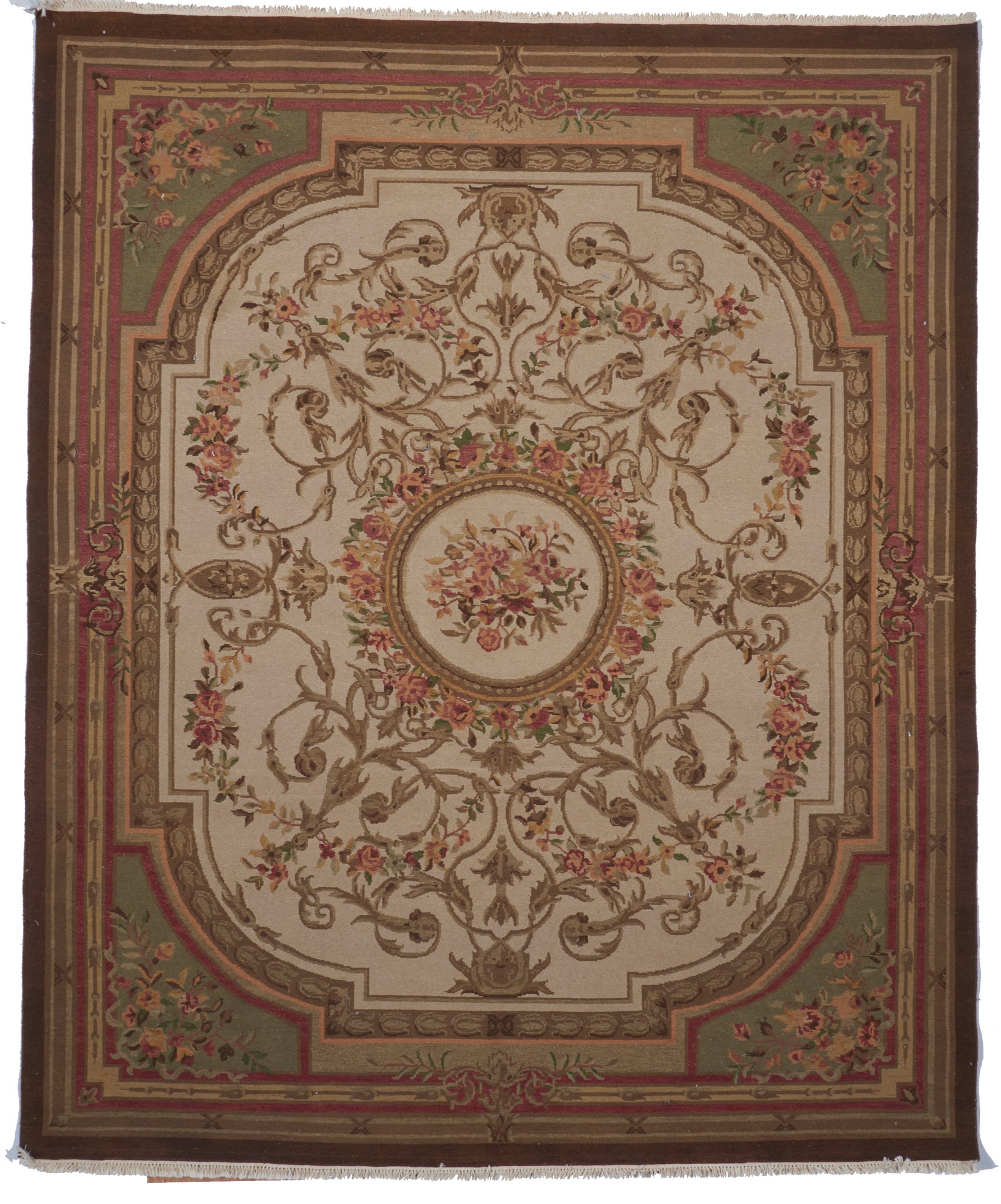 Soumak Traditional Hand Knotted Brown Wool Rug 8'3 x 9'11 - IGotYourRug