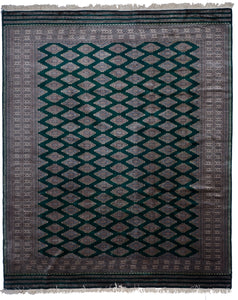 Bokhara Traditional Hand Knotted Green Wool Rug 8'6 x 10'4 - IGotYourRug