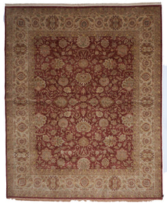 Traditional Hand Knotted Red Wool Rug 7'11 x 9'9 - IGotYourRug