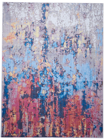 Contemporary Machine Made Multicolor Olefin Rug 9' x 12' - IGotYourRug