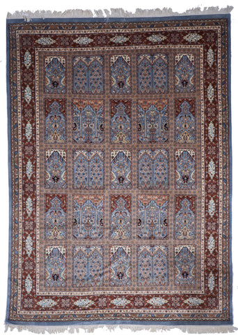 Traditional Hand Knotted Gray Multicolor Wool Rug 8'4 x 11'7 - IGotYourRug