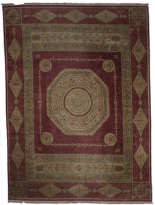 Traditional Hand Knotted Rust Red Wool Rug 9' x 12'2 - IGotYourRug