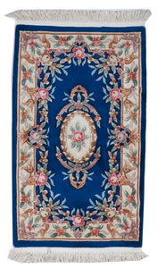 Traditional Hand Knotted Blue Wool Rug 3' x 5' - IGotYourRug