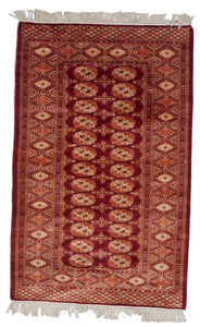 Traditional Hand Knotted Red Wool Rug 3'2 x 4'11 - IGotYourRug