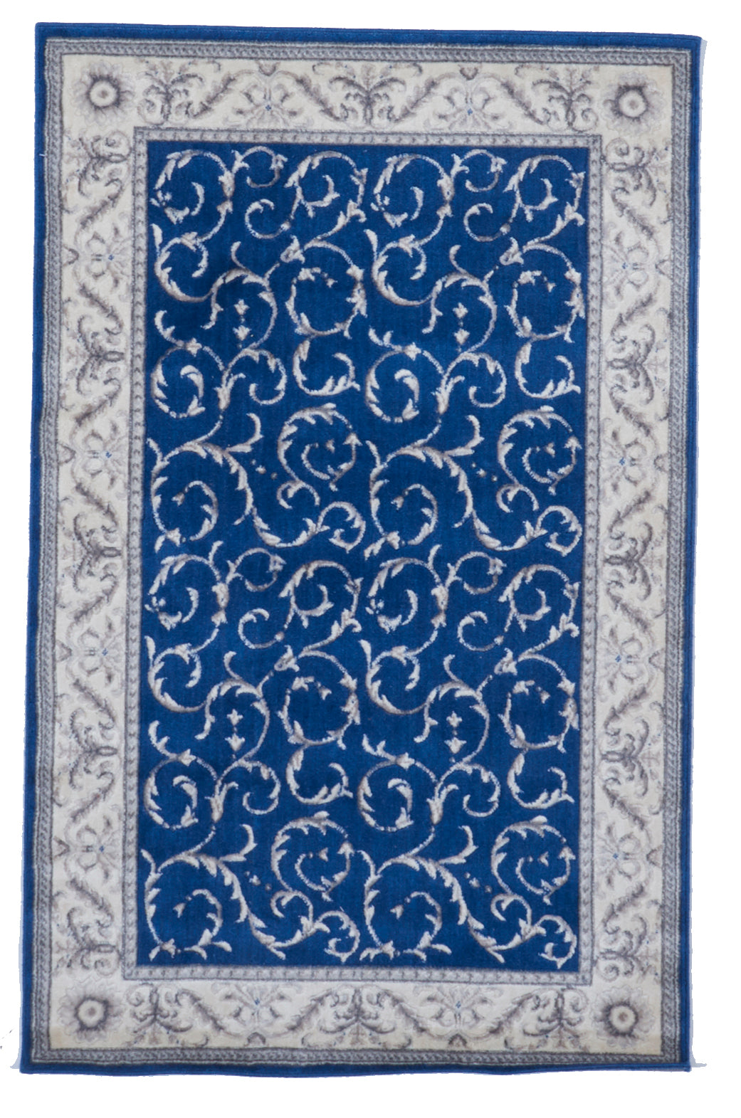 Traditional Machine Made Blue Olefin Rug 3'6 x 5'6 - IGotYourRug