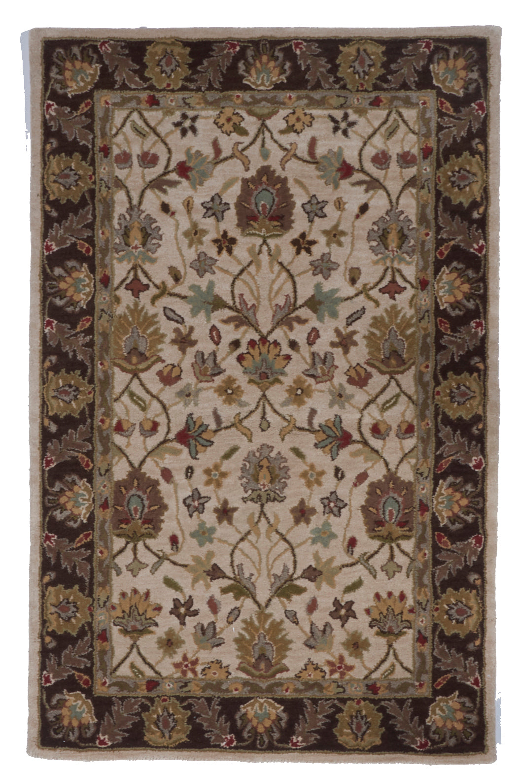 Tufted Traditional Tan Brown Wool Rug 3'7 x 5'7 - IGotYourRug