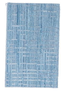Contemporary Hand Knotted Teal Manmade Rug 1'11 x 3' - IGotYourRug