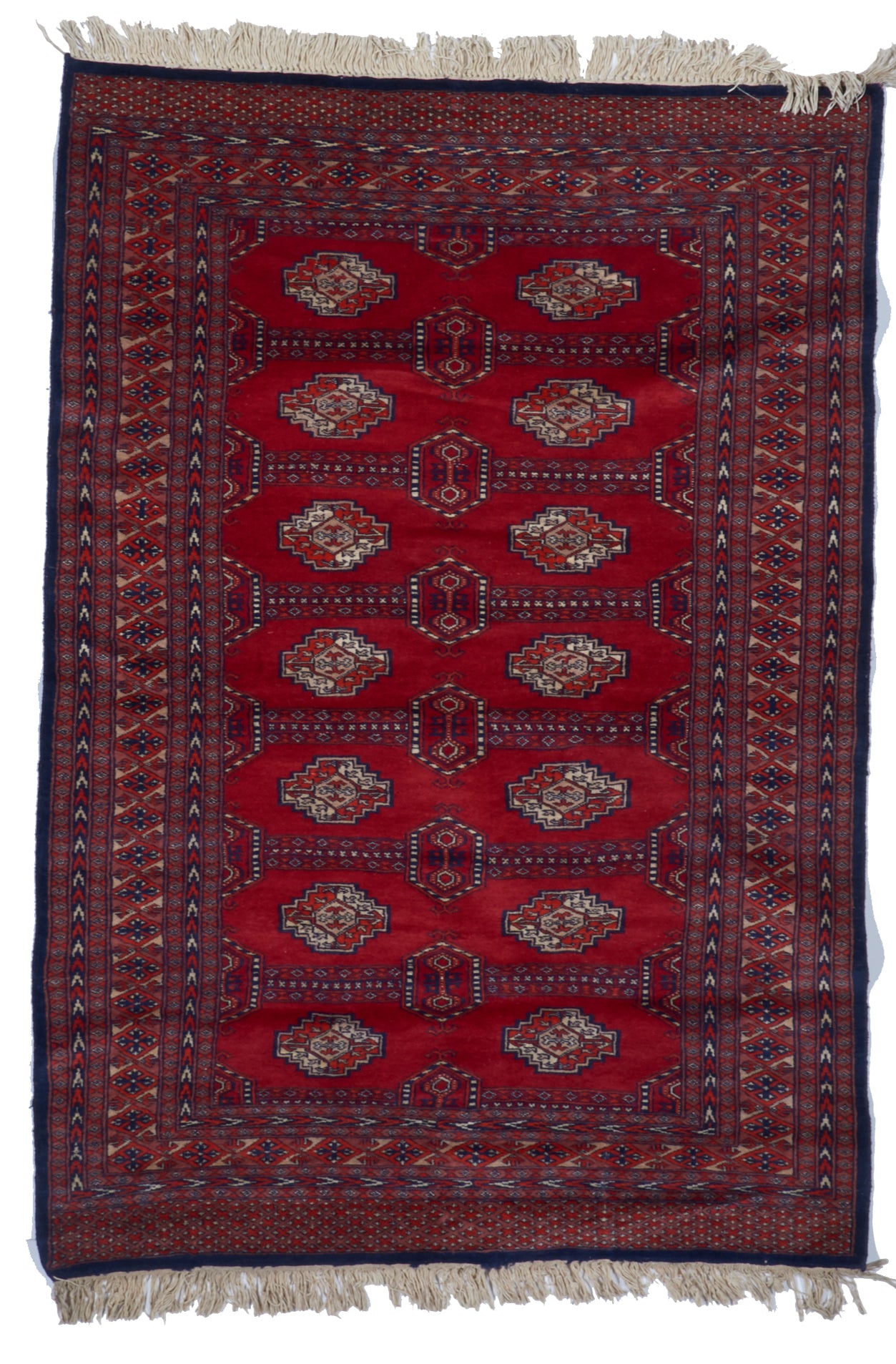 Bokhara Traditional Hand Knotted Red Wool Rug 4'3 x 6'2 - IGotYourRug