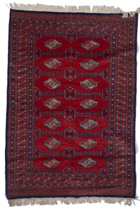 Bokhara Traditional Hand Knotted Red Wool Rug 4'3 x 6'2 - IGotYourRug
