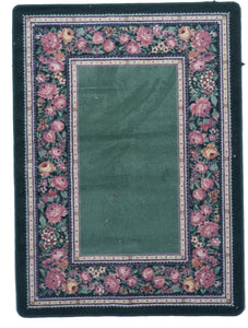 Traditional Machine Made Green Wool Rug 3'11 x 5'5 - IGotYourRug