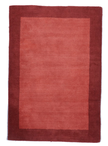 Contemporary Machine Made Red Rug 3'10 x 5'8 - IGotYourRug