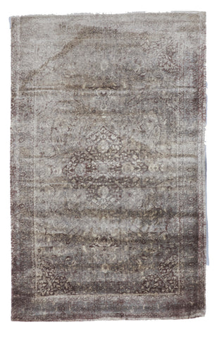 Contemporary Machine Made Gray Wool Rug 3'3 x 5'1 - IGotYourRug