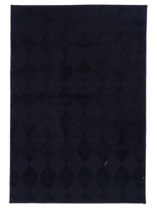 Contemporary Machine Made Black Rug 3'9 x 5'5 - IGotYourRug