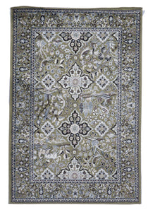 Transitional Machine Made Green Multicolor Rug 4' x 6' - IGotYourRug