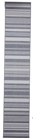 Indoor/Outdoor Machine Made Gray Runner Rug 2'3 x 11'7 - IGotYourRug