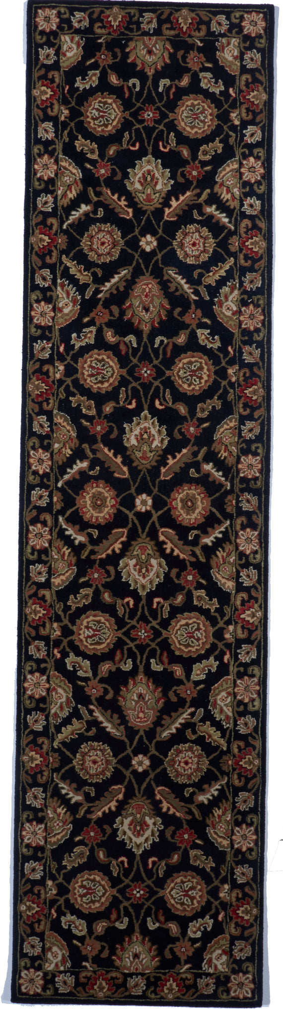 Traditional Tufted Black Runner Wool Rug 3' x 12' - IGotYourRug