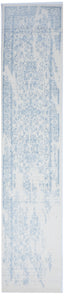 Transitional Machine Made White Ivory Light Blue Runner Rug 2'6 x 11'10 - IGotYourRug