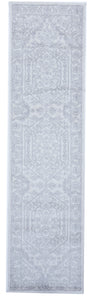 Transitional Machine Made White Ivory Runner Wool Rug 2'7 x 9'11 - IGotYourRug