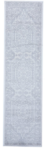 Transitional Machine Made White Ivory Runner Wool Rug 2'7 x 9'11 - IGotYourRug