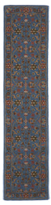 Transitional Tufted Blue Runner Wool Rug 2'4 x 10'2 - IGotYourRug