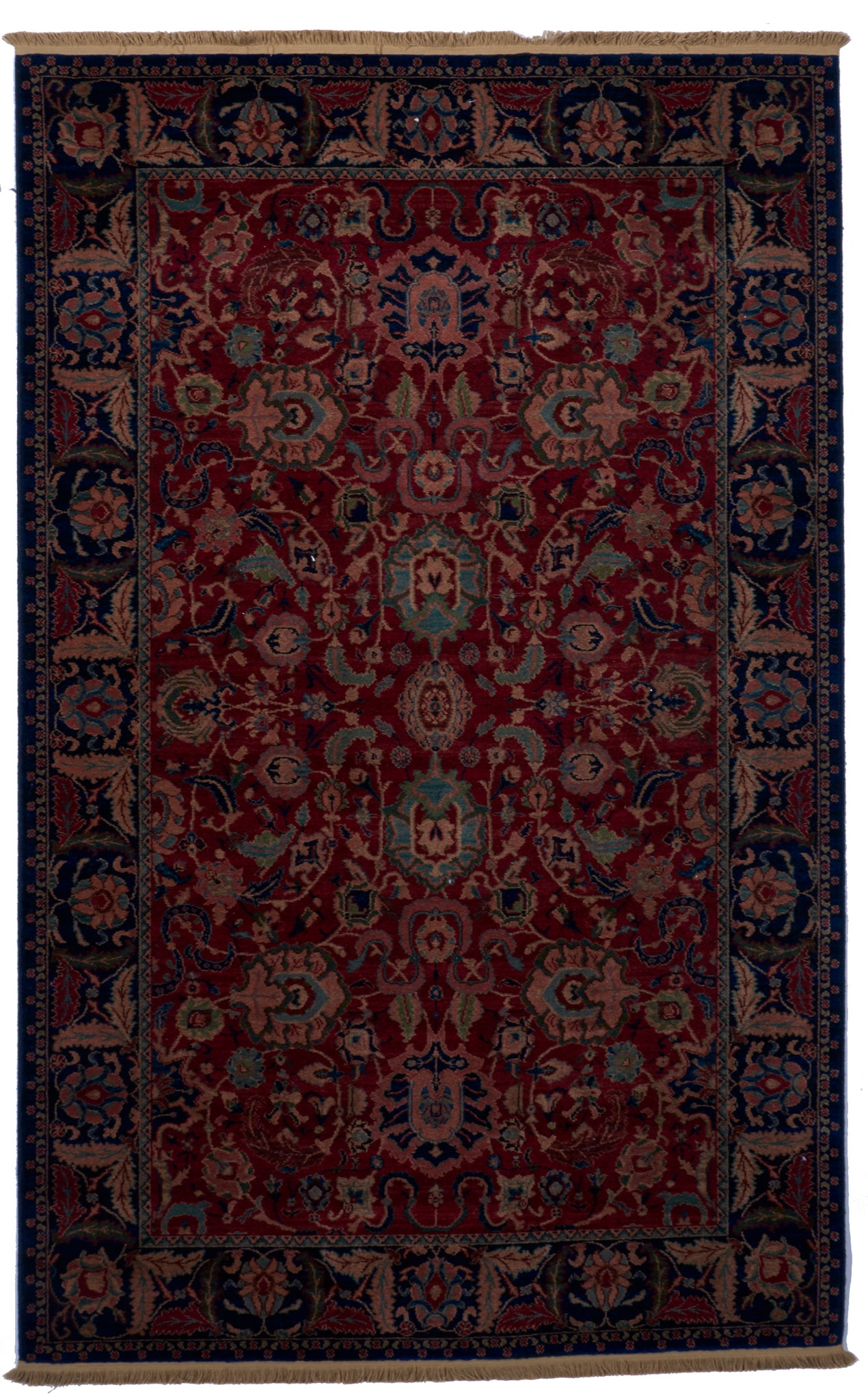 Traditional Machine Made Red Rug 5'10 x 9'1