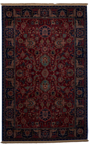 Traditional Machine Made Red Rug 5'10 x 9'1