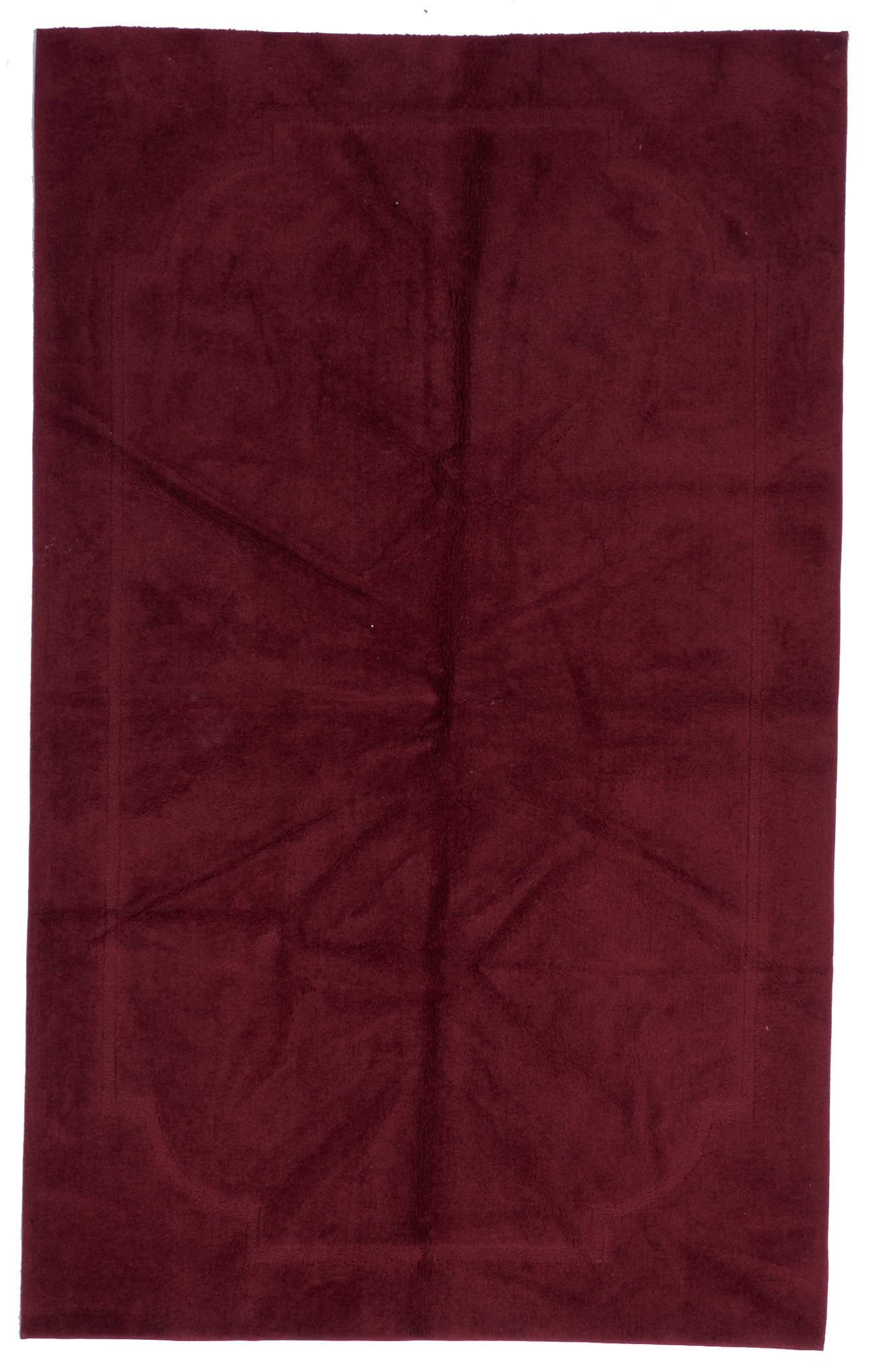 Transitional Tone on Tone Machine Made Burgundy Red Rug 4'11 x 8'1 - IGotYourRug