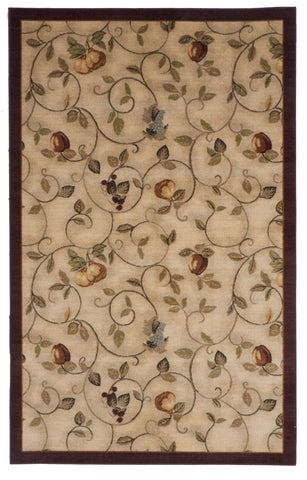 Transitional Machine Made Beige Brown Rug 5' x 8'2 - IGotYourRug