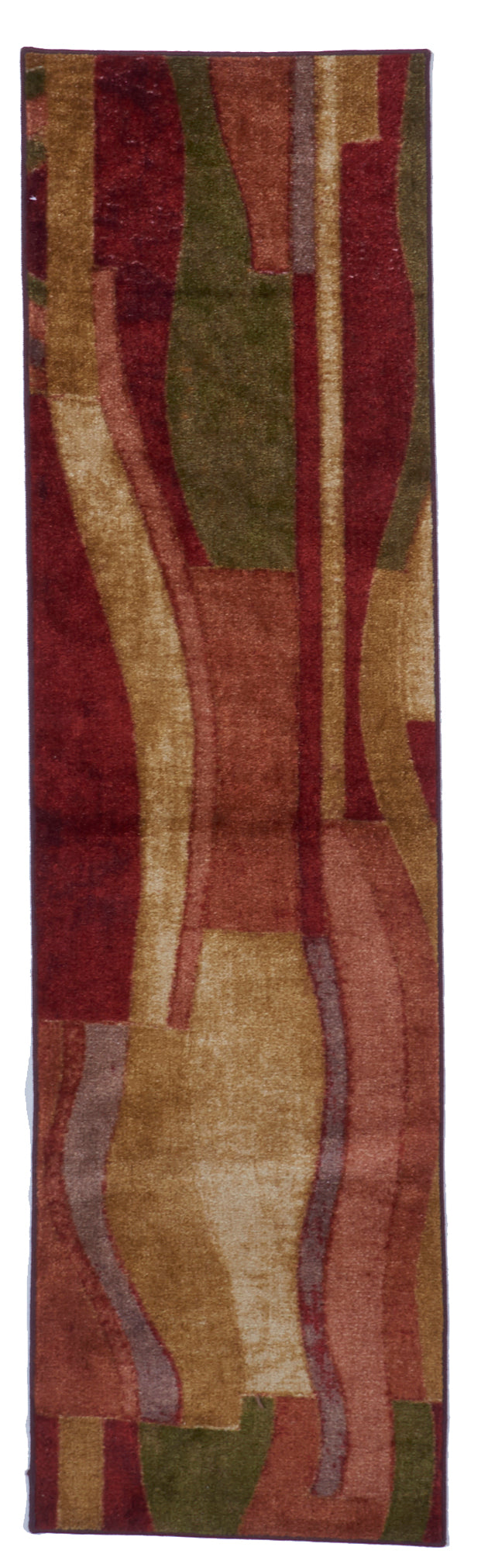 Transitional Machine Made Red Multicolor Runner Rug 2' x 7'1 - IGotYourRug