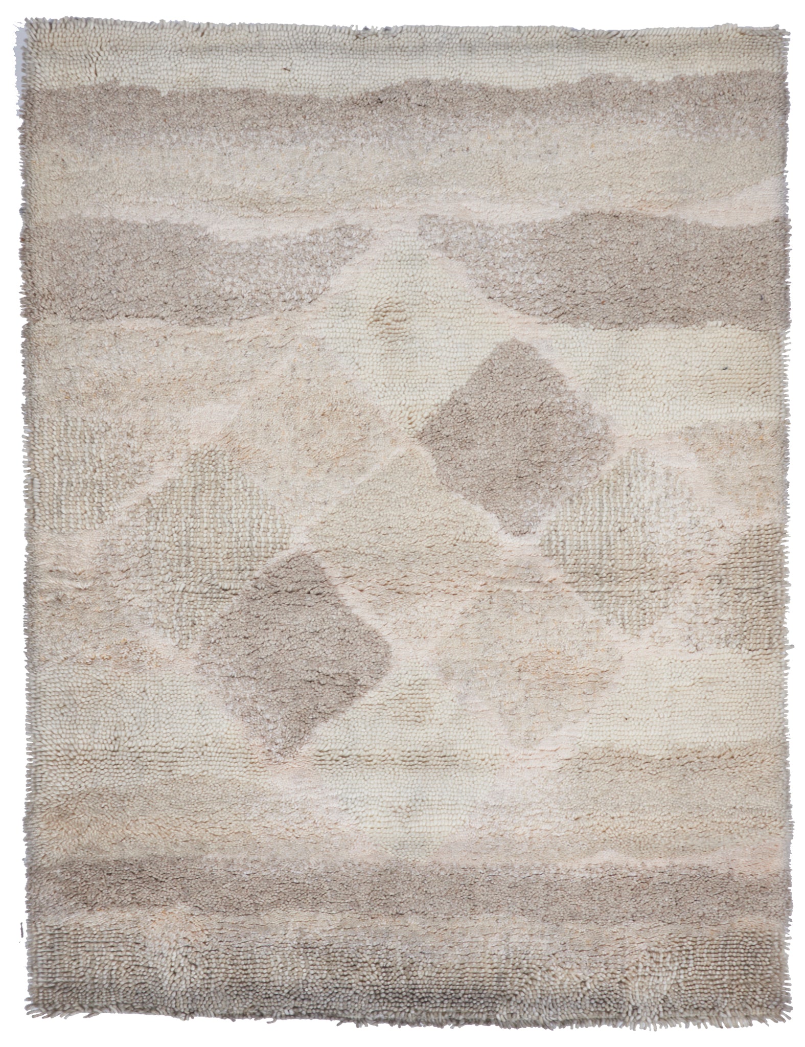 Contemporary Tufted Beige Wool Rug 5'3 x 7'5 - IGotYourRug