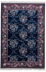 Traditional Machine Made Navy Blue Red Rug 5'3 x 7'9 - IGotYourRug