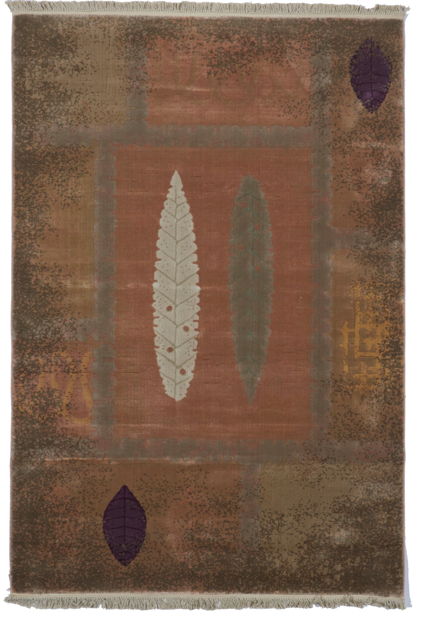 Contemporary Machine Made Brown Manmade Rug 5'2 x 7'7 - IGotYourRug