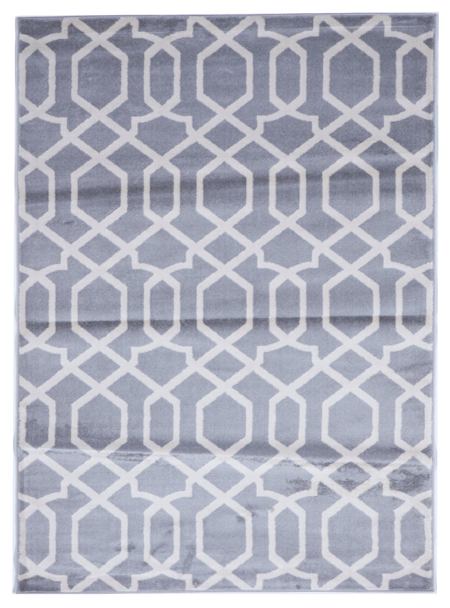 Transitional Machine Made Gray White Rug 5'3 x 7'3 - IGotYourRug