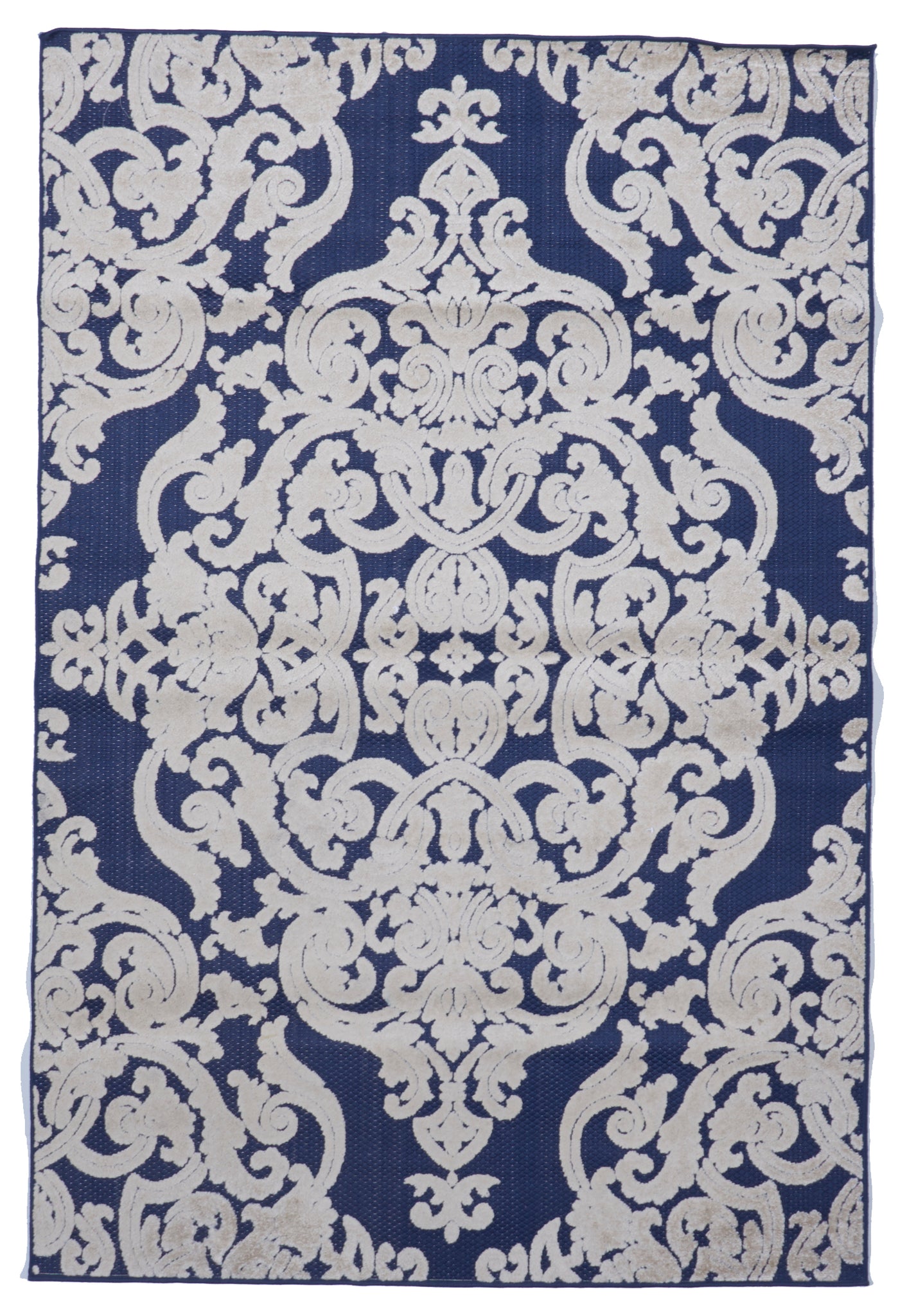 Transitional Machine Made Blue Beige Rug 5'1 x 7'7 - IGotYourRug