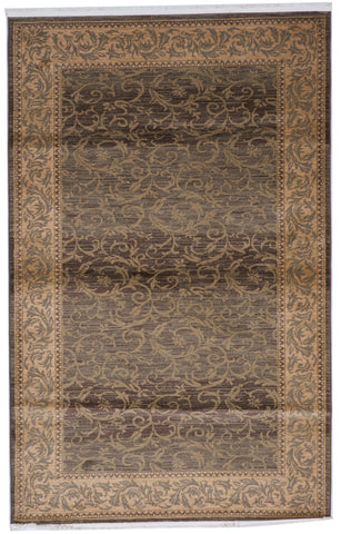 Traditional Machine Made Brown Rug 5'1 x 8' - IGotYourRug